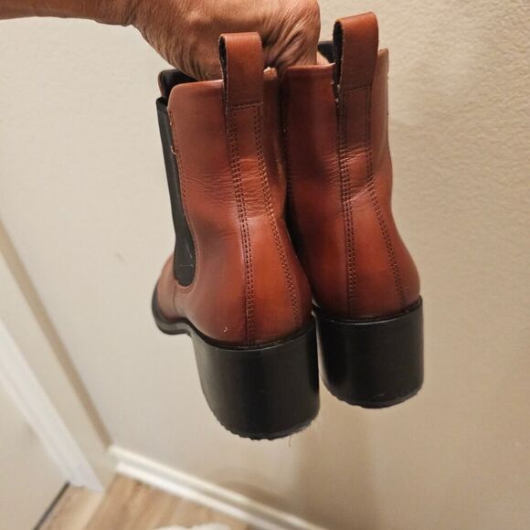 Ecco Shape 35 Sartorelle Brown Leather Ankle Boots Size 9-9.5 - Picture 4 of 8